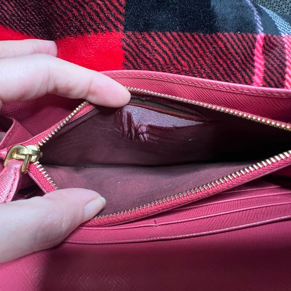 Pre-owned Prada Pink Saffiano Leather Continental Flap Wallet - Picture 3 of 14